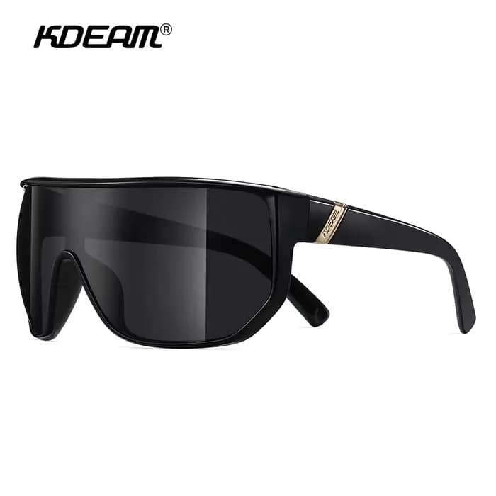KDEAM-Lunettes de soleil de cyclisme pour hommes, lunettes de sport polarisées, lunettes grand angle
