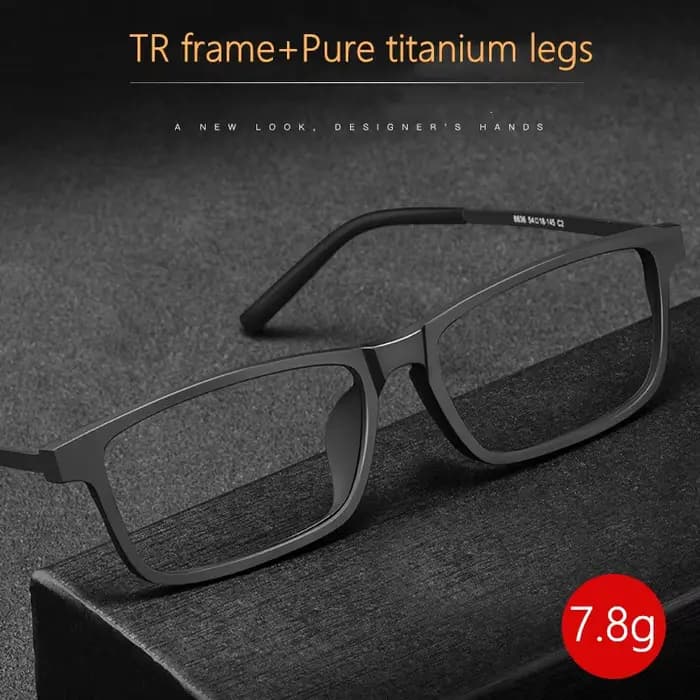 Hommes pur titane lunettes cadre TR90 ultraléger myopie hypermétropie lunettes femme grandes monture