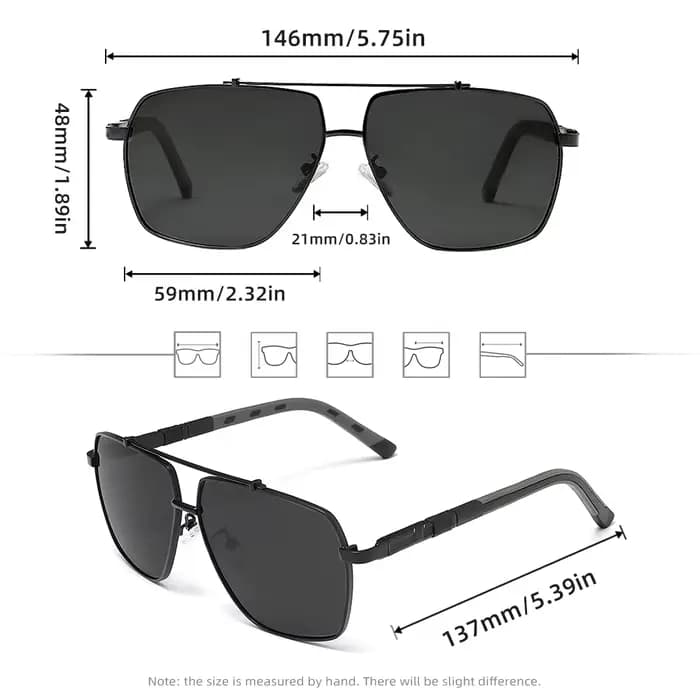 KINGSEVEN luxe lunettes de soleil polarisées hommes UV400 carré grand cadre lunettes hommes femmes e