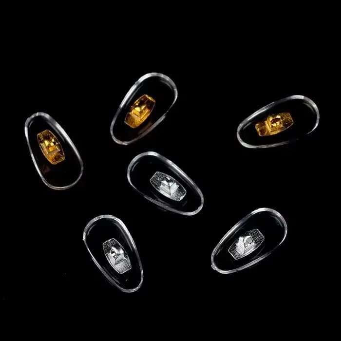 10 paires de coussinets de nez en silicone à visser, avec noyau en PVC et aluminium, pour lunettes, 