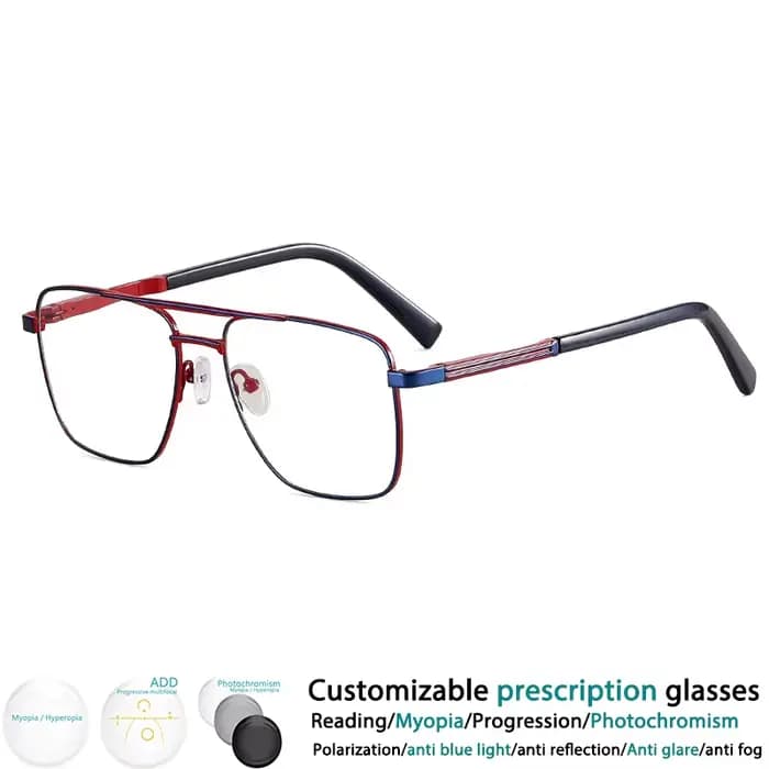 Marques de luxe lunettes hommes lunettes cadre degré Anti lumière bleue lunettes lunettes de lecture