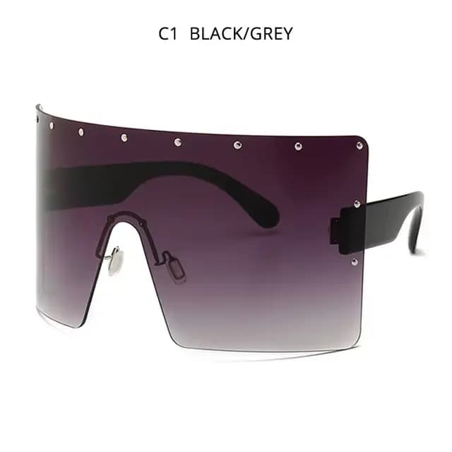 Lunettes de soleil style Boho pour femmes, coupe-vent, surdimensionnées, colorées, foncées, Extra la