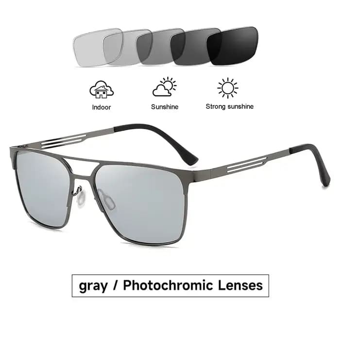 Nouvelles lunettes de soleil polarisées photochromiques homme haute qualité UV400 lunettes de soleil