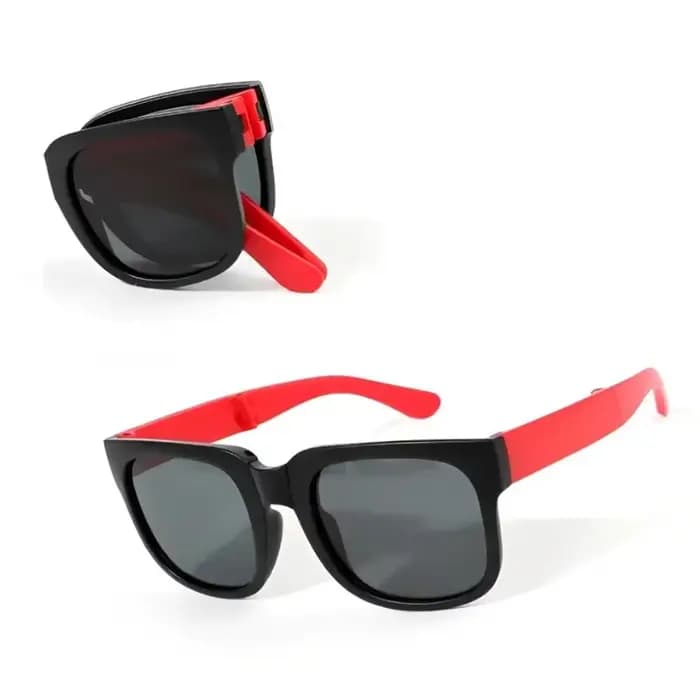 Lunettes de soleil pliables pour enfants, monture carrée, lunettes de voyage, nuances UV 400, tout-p