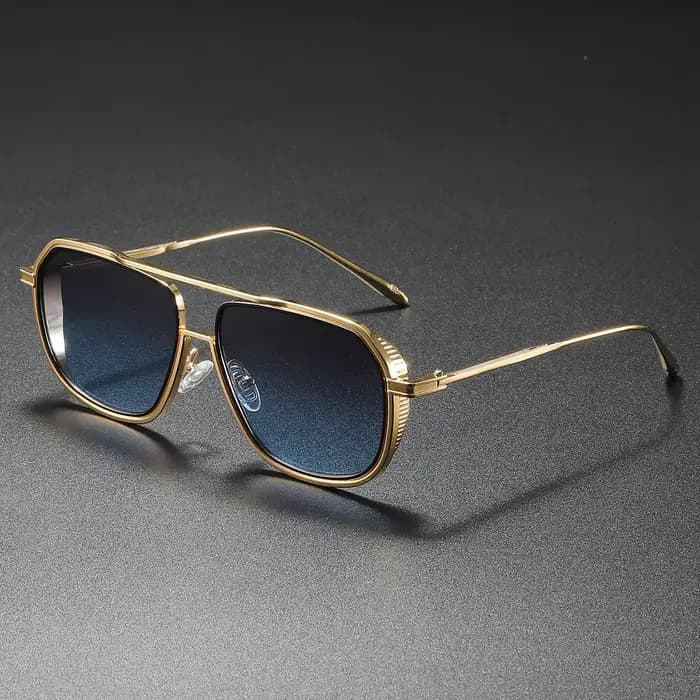 Lunettes De soleil pilote en métal hommes femmes Steampunk Aviation lunettes De soleil UV400 Pop omb