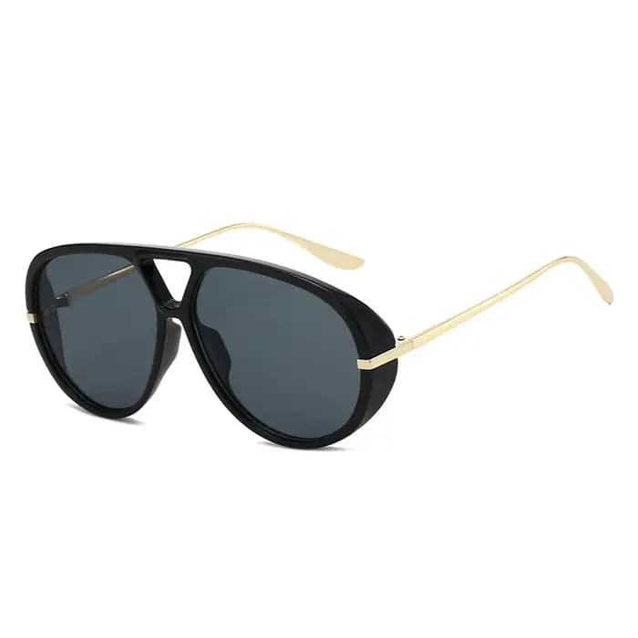 SO & EI Ins mode populaire Double ponts pilote femmes surdimensionné lunettes de soleil rétro couleu