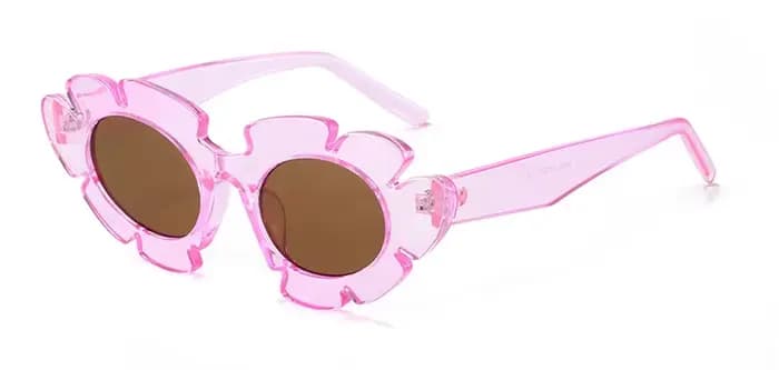 Lunettes de soleil à fleurs uniques pour femmes, lunettes de soleil pour dames, créateur de mode, nu