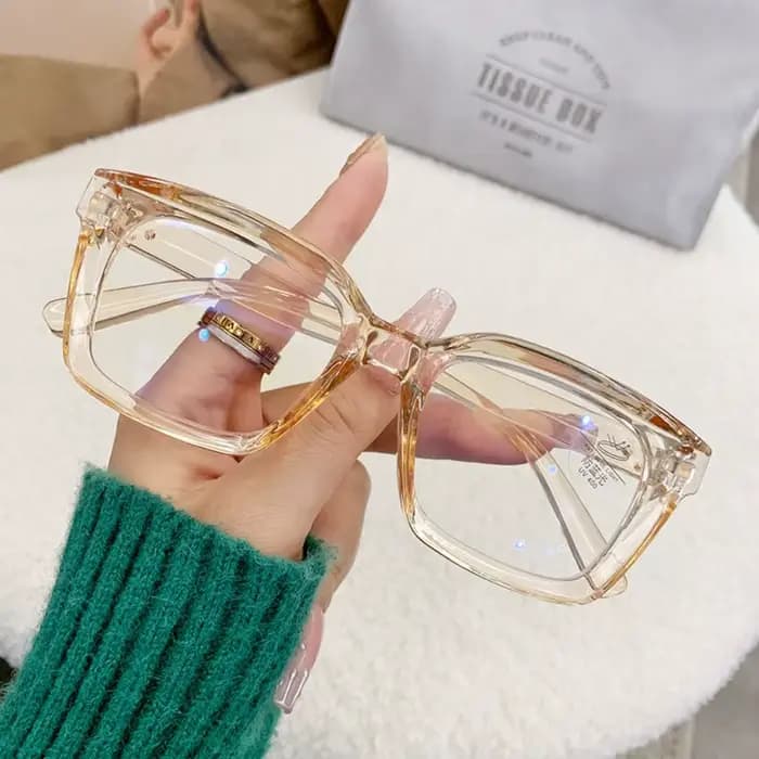Respzed-Lunettes carrées transparentes à grande monture pour femmes, lunettes anti-lumière bleue, ve