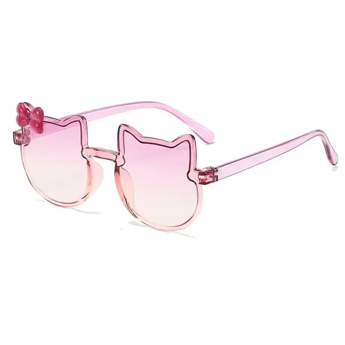 GM LUMIAS Lunettes de soleil sans monture en forme de chat multicolores populaires pour enfants avec