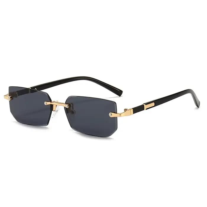2025 lunettes de soleil sans monture à la mode pour hommes femmes mode lunettes de soleil rectangula