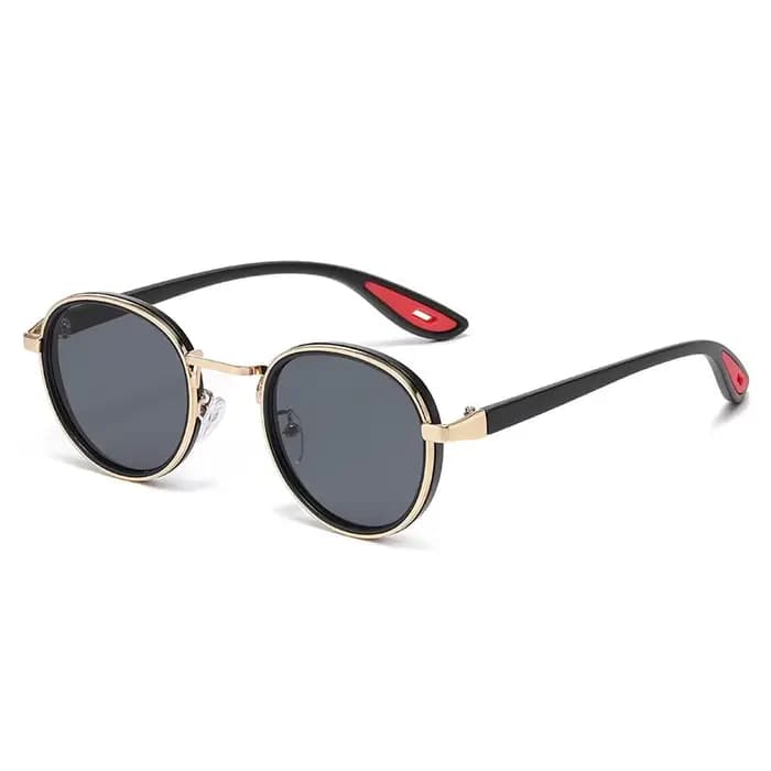 Lunettes de soleil de luxe en métal pour hommes, nouveau modèle vintage à monture ronde, personnalis
