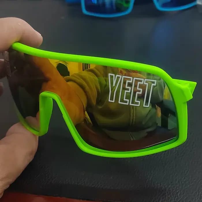 Lunettes de soleil Jey Uso Sports Shades USOS Yeet vertes, lunettes de lutte Bloodline, lunettes pou