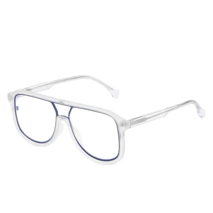 Lunettes de soleil rétro à double pont pour hommes et femmes, verres transparents, monture optique d