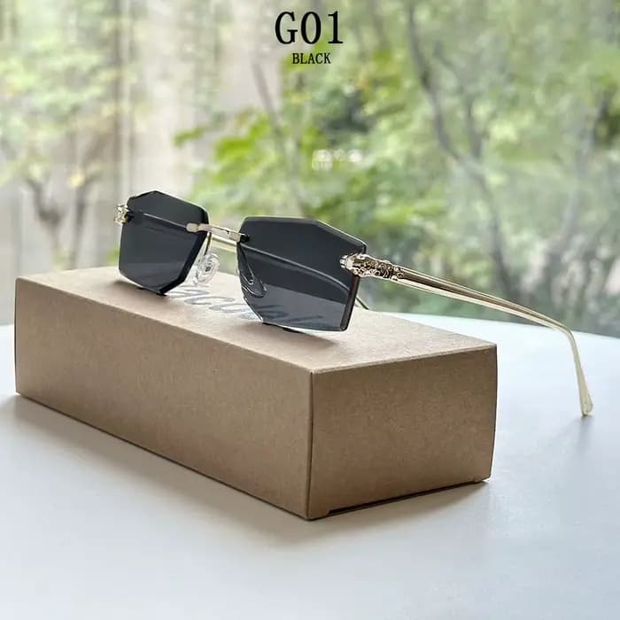 2026 Lunettes De Soleil sans monture Femmes Vintage Luxe Lunettes De Mode Shades Dropshipping Luxe L