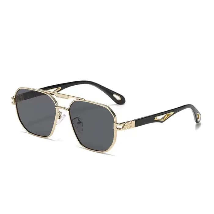 Lunettes de soleil carrées vintage pour hommes, nouveau modèle classique à double pont, verres dégra