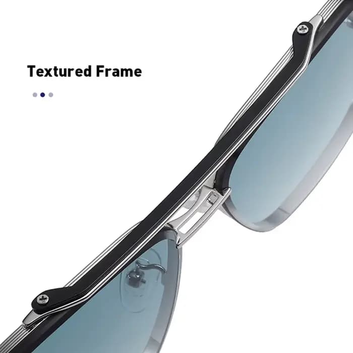 Nouvelles lunettes De Soleil dégradées pour hommes mode métal grand cadre lunettes De Soleil marque 