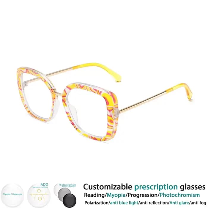 Lunettes de lecture à rayures colorées pour femmes, lunettes presbytes optiques en résine bloquée pa