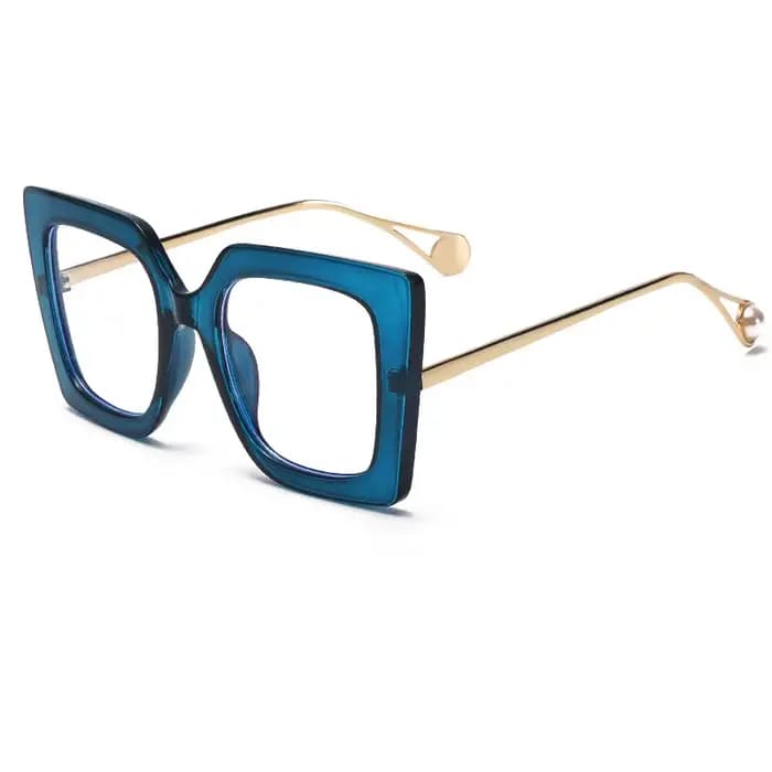 2025 nouvelle mode lunettes cadre carré Anti-lumière bleue femmes grand carré plat miroir tendance l