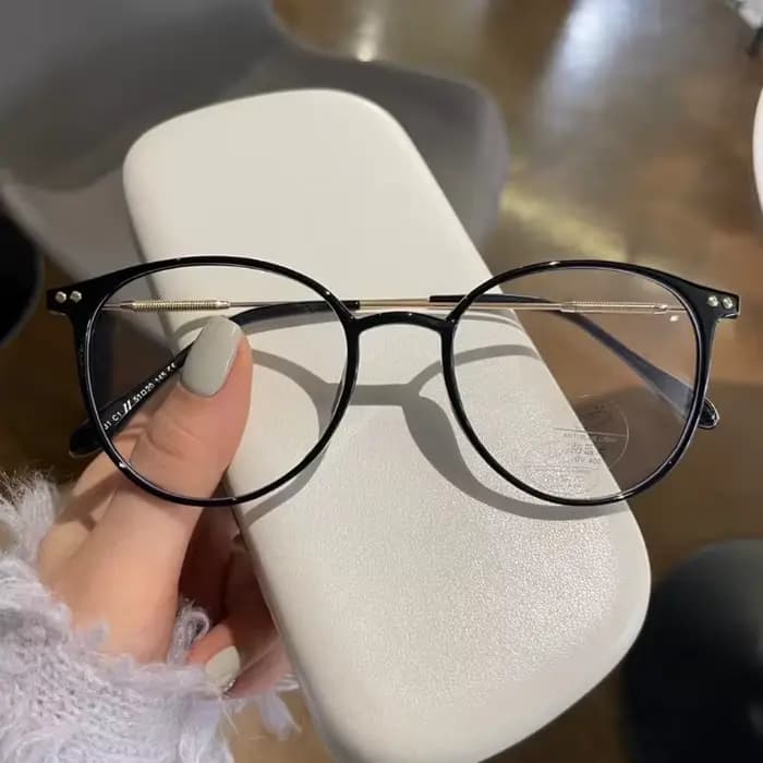 Lunettes de myopie pour femmes et hommes, monture ronde de luxe, Anti-rayons bleus, vue de près, opt
