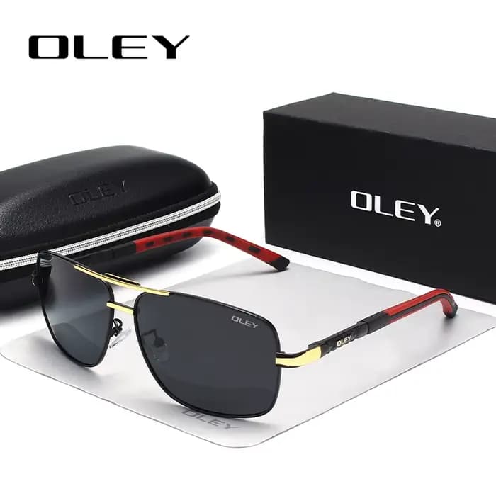 OLEY — Lunettes de soleil à verres polarisés pour hommes, mode contemporaine, protection des yeux, a