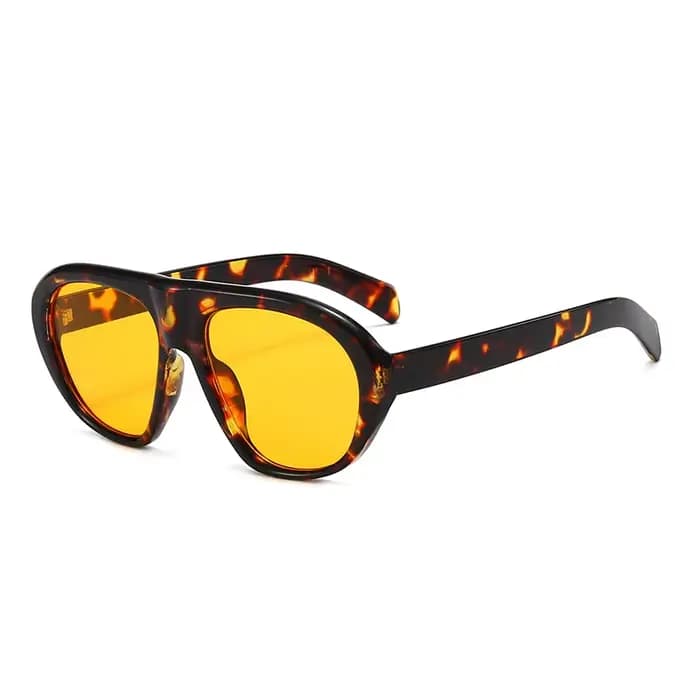 Lunettes de soleil vintage noires léopard pour hommes et femmes, style pilote, mode, extérieur, prot