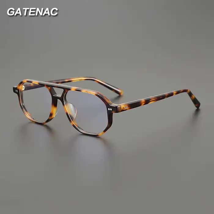 Gatenac Vintage acétate lunettes cadre hommes pilote à la main qualité lunettes cadre femmes rétro m