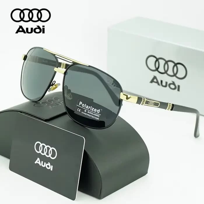 Lunettes de soleil polarisées AUDI avec boîte d'origine, lunettes de soleil de luxe pour hommes, lun