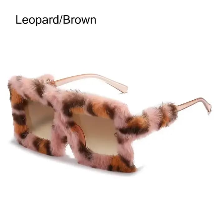 Lunettes de soleil carrées surdimensionnées en velours pour femmes, lunettes de soleil dégradées, nu