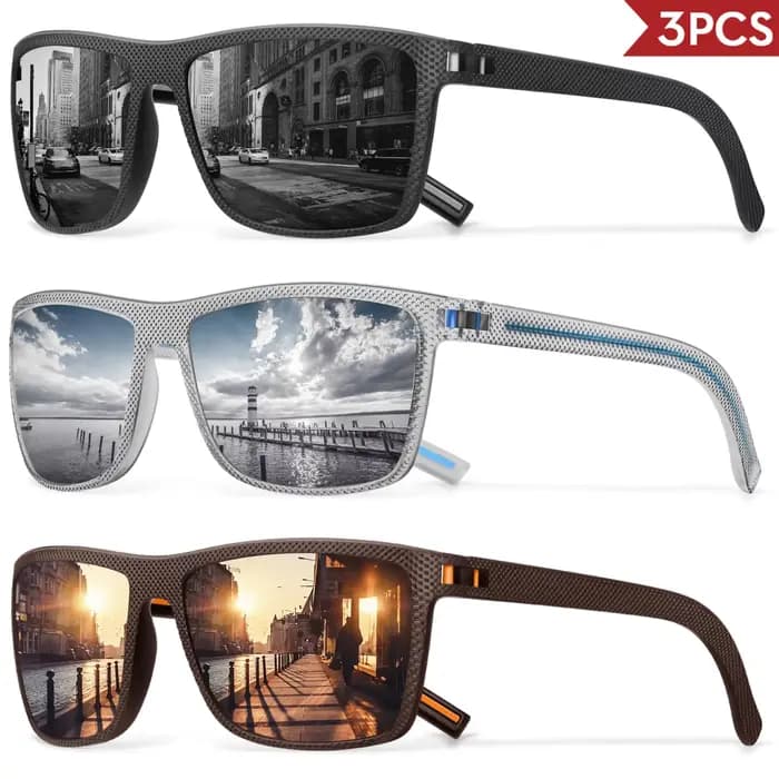 3/4 pièces nouvelle boîte de créateur lunettes de soleil polarisées colorées pour hommes et femmes a