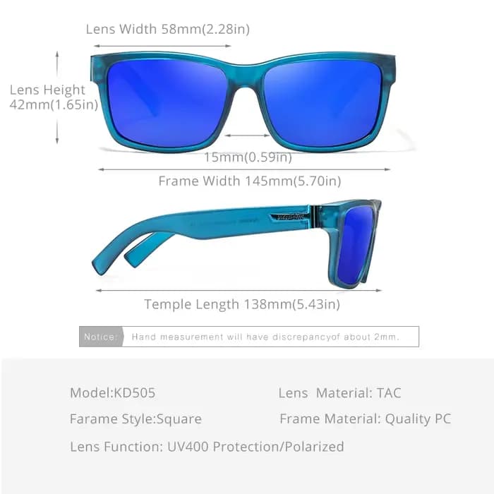 KDEAM lunettes de soleil exclusives polarisées pour hommes et femmes surf randonnée sport lunettes d