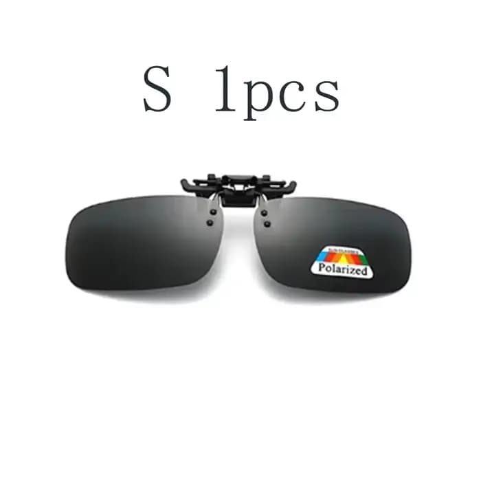 Lunettes de soleil polarisées à verres gris, clip sur rabattable, UV 380, conduite, pêche, vision no