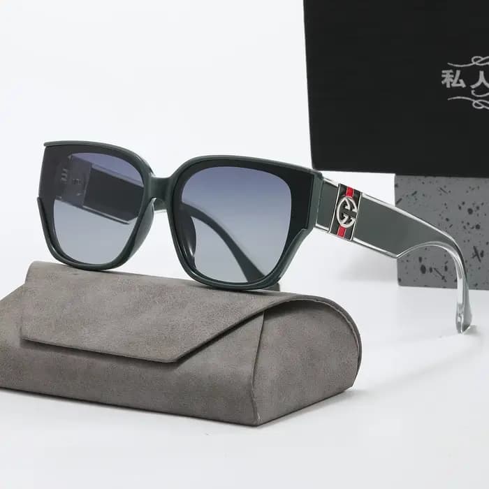 Lunettes De soleil polarisées carrées vertes pour femmes, pour conduite, voyage, lettres De luxe, un