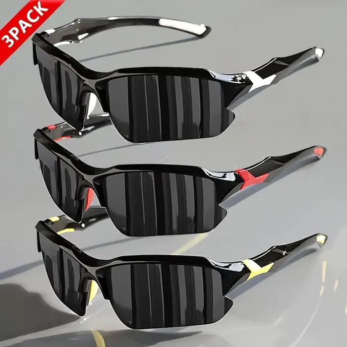3 paires de lunettes décontractées et tendance, lunettes de randonnée, parfaites pour un usage quoti