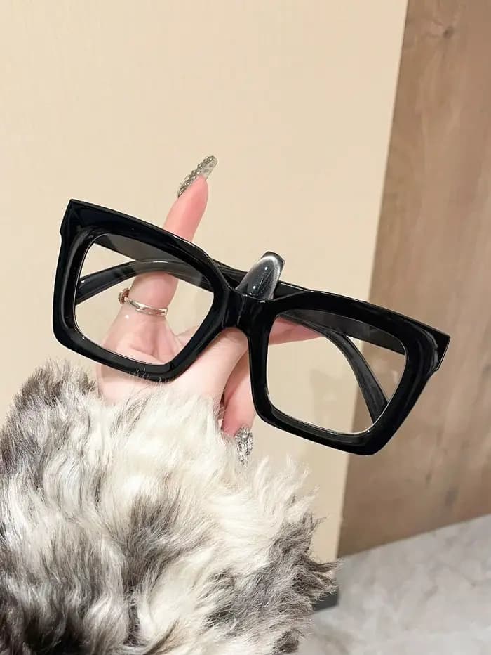 Lunettes de couleur écaille de tortue pour femmes, monture carrée, lentille transparente, Style clas