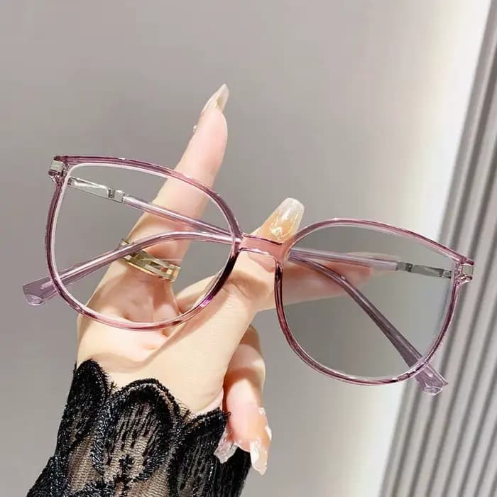 Lunettes de myopie photochromiques à monture scintillante pour femmes, surdimensionnées, UV d'extéri
