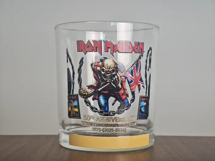 Collection de verres à whisky Iron Maiden pour le 50e anniversaire