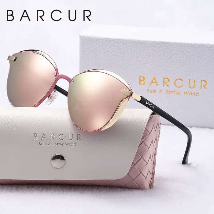 BARCUR Lunettes de soleil exquises de style vacances, montures œil de chat, accessoires de mode rési