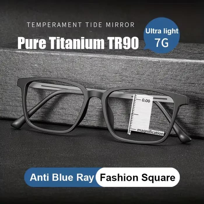 Lunettes de lecture multifocales progressives pour hommes, monture en titane, lunettes d'ordinateur 