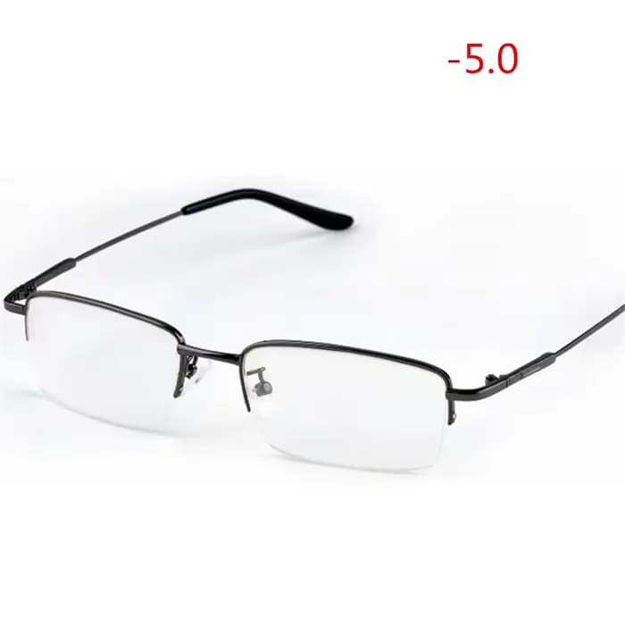 YOOSKE fini myopie lunettes femmes hommes demi-monture mode Sutdent lunettes à courte vue-1.0 -1.5 -
