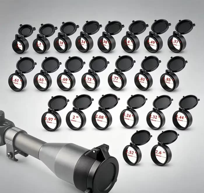 Couvre-lunette de visée à ouverture rabattable, capuchons de protection pour lentilles optiques, pou
