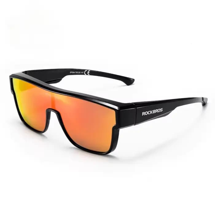 Lunettes de soleil polarisées à lentille rouge véritable, pour myopie, grande monture, pour voyage e