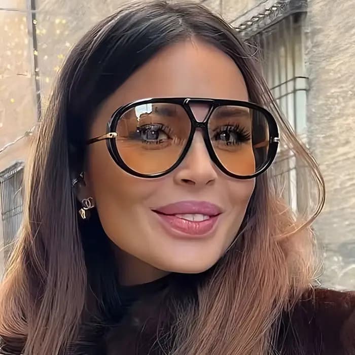 Lunettes de soleil oversize ovales style punk pour femme, grandes, marque de luxe 2026, monture méta