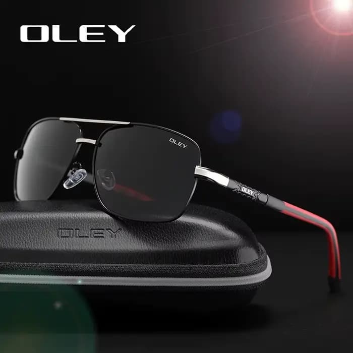 OLEY — Lunettes de soleil à verres polarisés pour hommes, mode contemporaine, protection des yeux, a