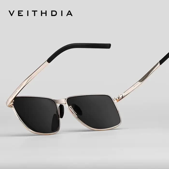VEITHDIA Vintage hommes lunettes de soleil mode unisexe lunettes de soleil polarisées UV400 miroir m