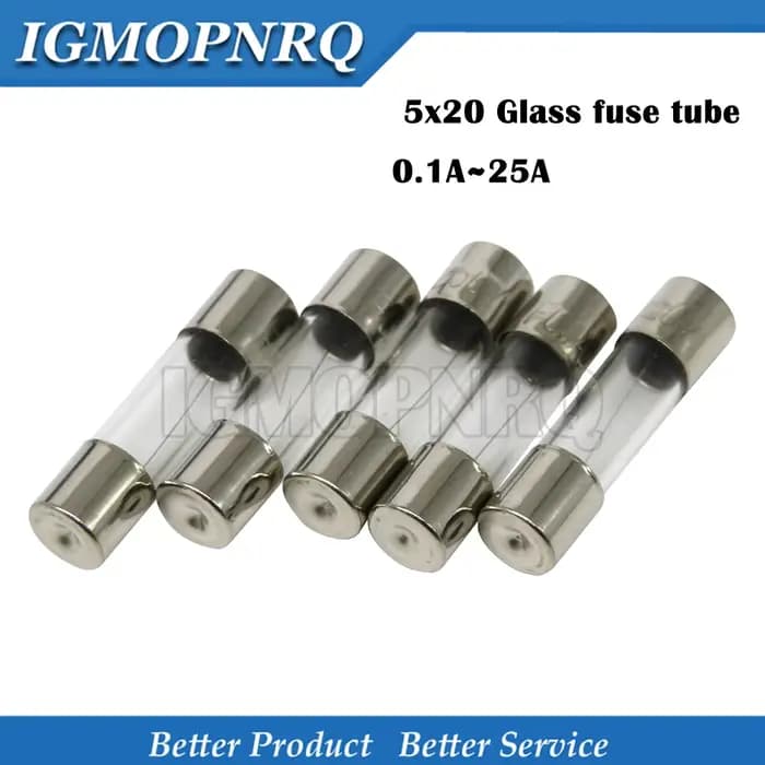 Tube en verre Chrysler de haute qualité, 5x20, 0.l'autorisation ~ 25A, 5*20, 0.pipeline 0.25A 0.3A l