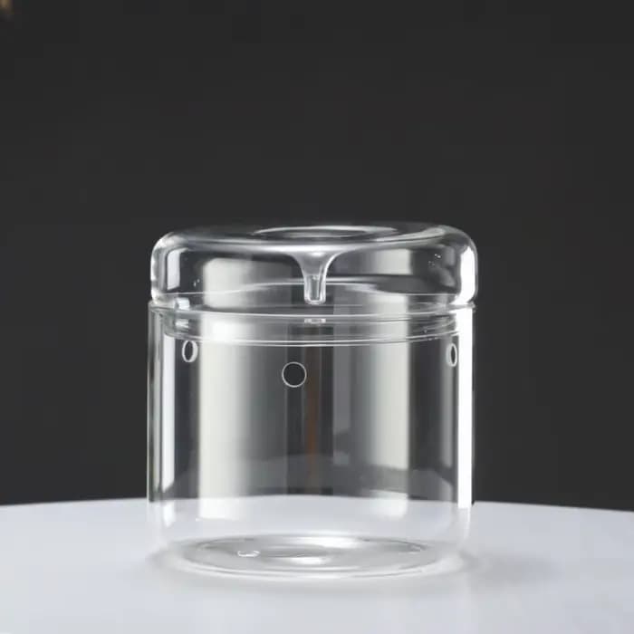 Terrarium cylindrique en verre transparent décoratif, micro-paysage, couvercle perforé, bouteille de