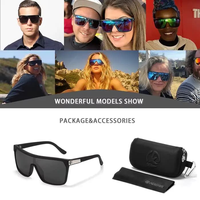 KDEAM-Lunettes de soleil de pêche polarisées pour hommes et femmes, lunettes de soleil une pièce, lo