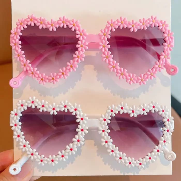 2/3/4 pièces mignon nouvelle fleur coeur mode lunettes pour cadeau de saint valentin, carte seule mo