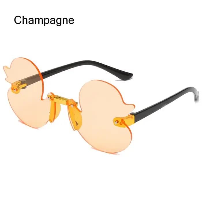Lunettes de soleil tendance pour enfants, protection UV400, forme de canard colorée, lunettes de sol