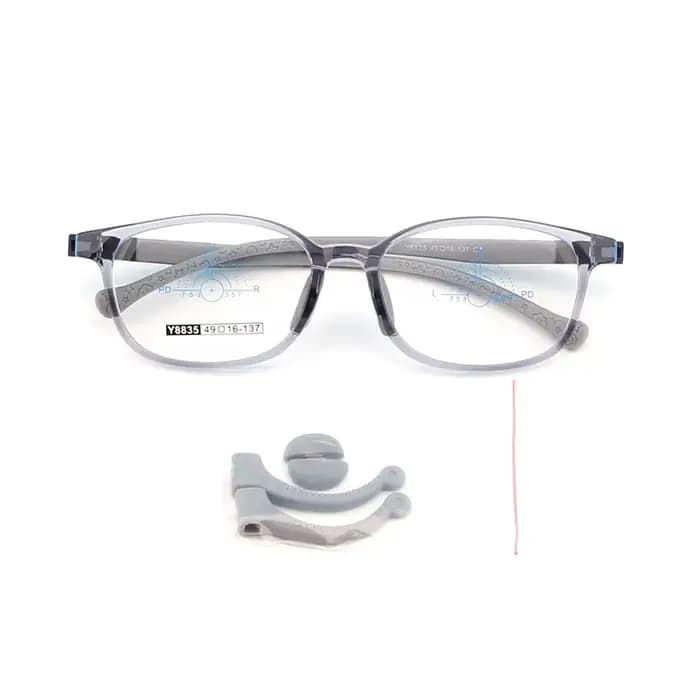Lunettes pour jeunes adolescents, taille adulte pour enfants de 6 à 18 ans, sans métal, plaquette na
